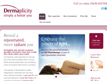 Tablet Screenshot of dermaplicity.co.uk